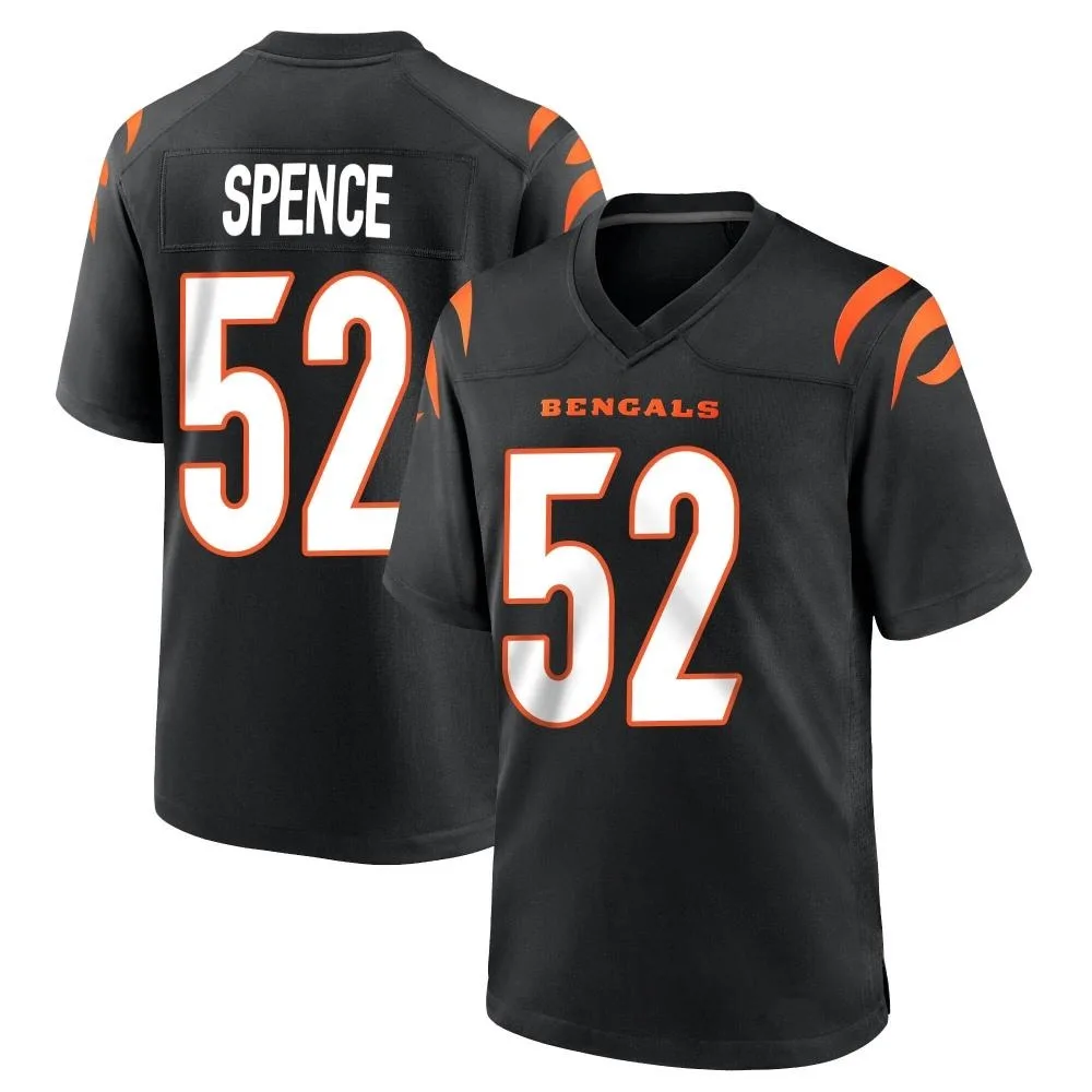 Men's Cincinnati Bengals Noah Spence Nike Team Color Game Black Jersey Men's Cincinnati Bengals Noah Spence Nike Team Color Game Black Jersey