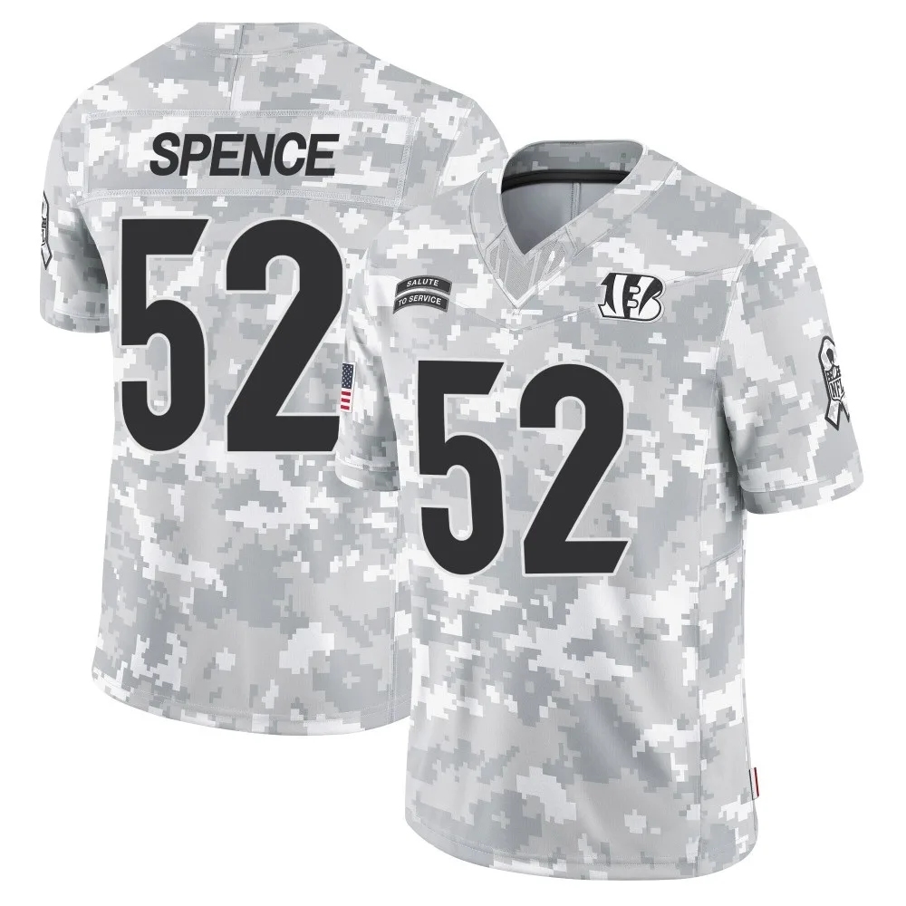 Youth Cincinnati Bengals Noah Spence Nike 2024 Salute to Service Limited Arctic Camo Jersey Youth Cincinnati Bengals Noah Spence Nike 2024 Salute to Service Limited Arctic Camo Jersey