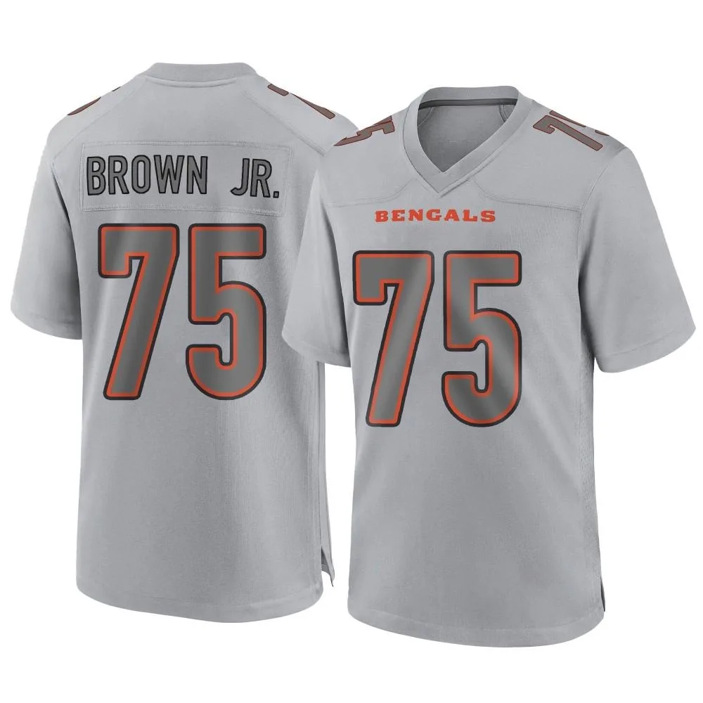 Men's Cincinnati Bengals Orlando Brown Jr. Nike Atmosphere Fashion Game Gray Jersey Men's Cincinnati Bengals Orlando Brown Jr. Nike Atmosphere Fashion Game Gray Jersey