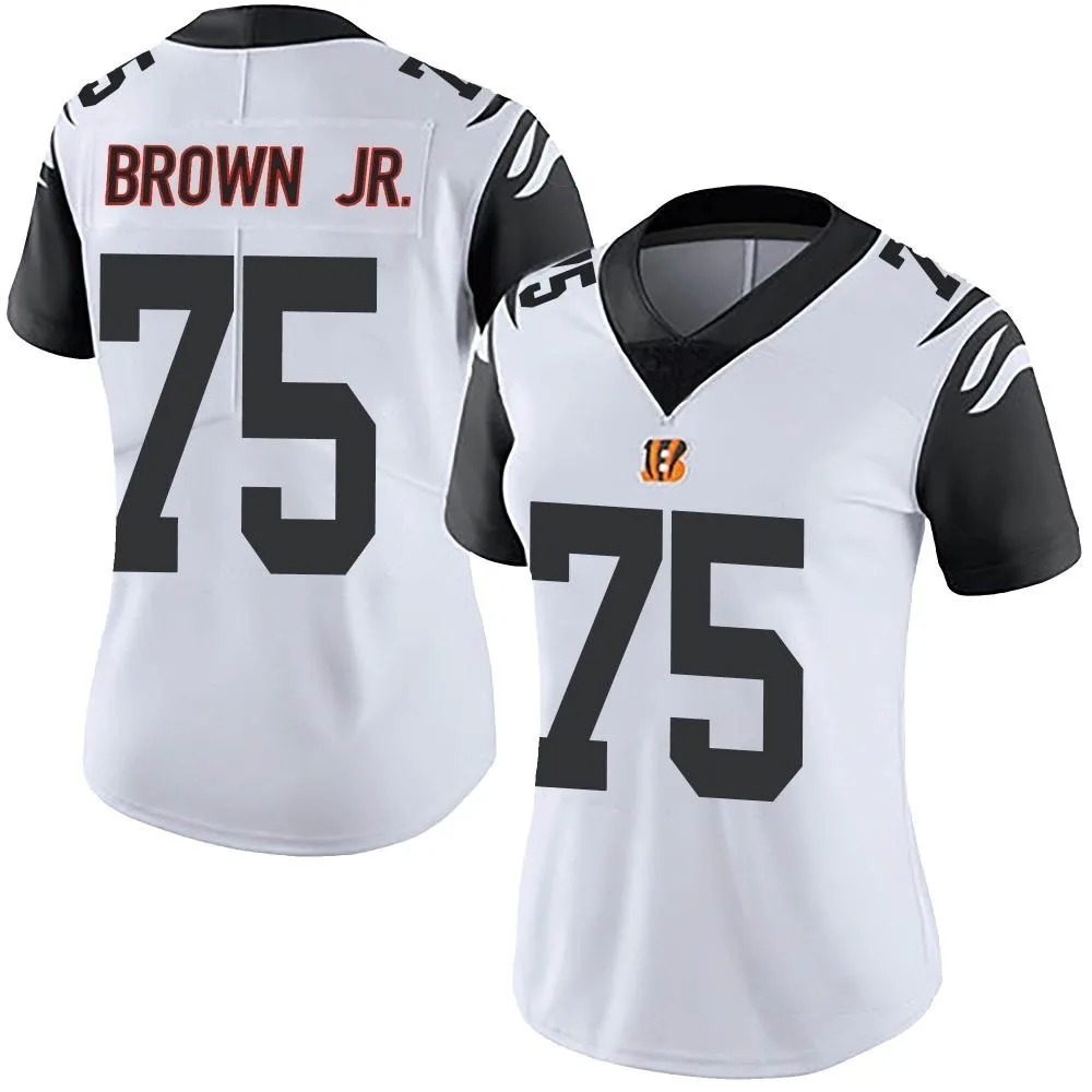 Women's Cincinnati Bengals Orlando Brown Jr. Nike Color Rush Vapor Untouchable Limited White Jersey