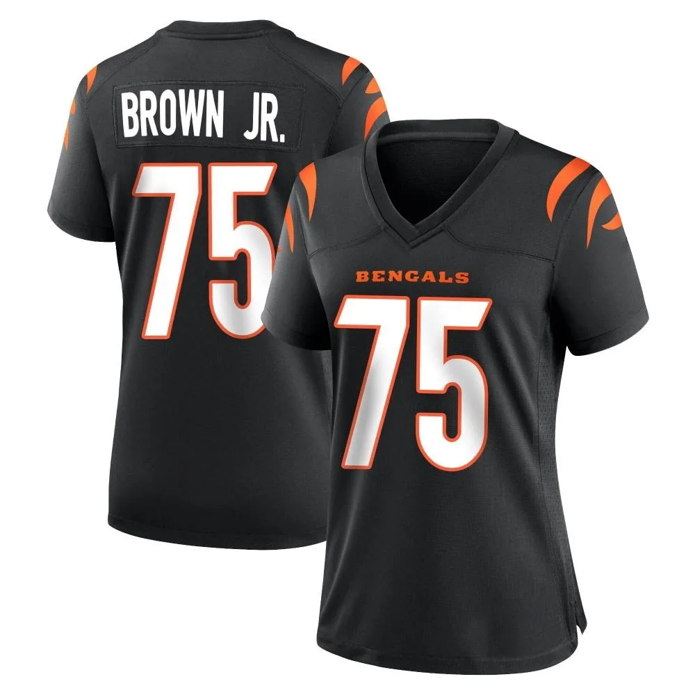 Women's Cincinnati Bengals Orlando Brown Jr. Nike Team Color Game Black Jersey Women's Cincinnati Bengals Orlando Brown Jr. Nike Team Color Game Black Jersey