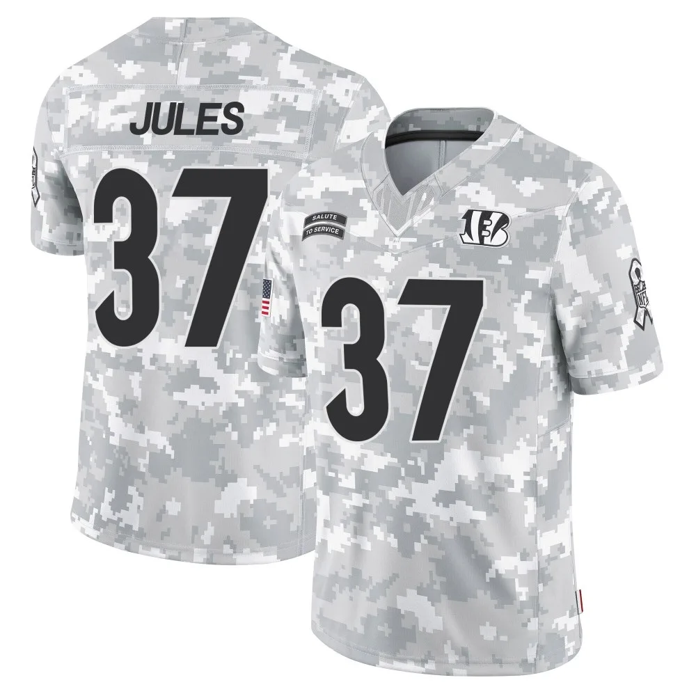 Men's Cincinnati Bengals Pj Jules Nike 2024 Salute to Service Limited Arctic Camo Jersey Men's Cincinnati Bengals Pj Jules Nike 2024 Salute to Service Limited Arctic Camo Jersey