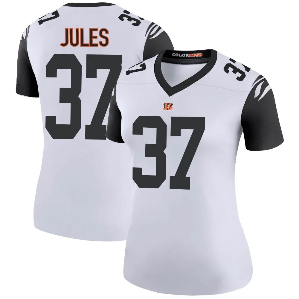 Women's Cincinnati Bengals Pj Jules Nike Color Rush Legend White Jersey Women's Cincinnati Bengals Pj Jules Nike Color Rush Legend White Jersey