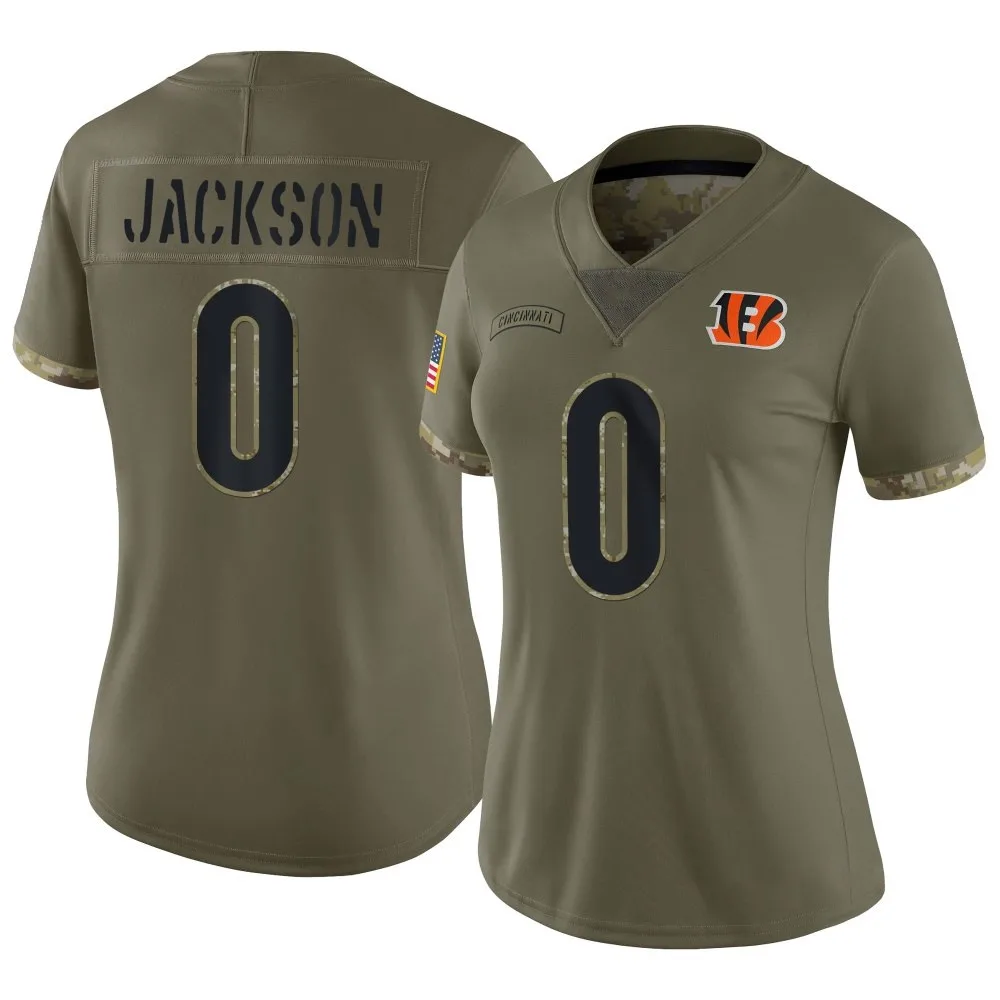 Women's Cincinnati Bengals Raymond Jackson Nike 2022 Salute To Service Limited Olive Jersey Women's Cincinnati Bengals Raymond Jackson Nike 2022 Salute To Service Limited Olive Jersey