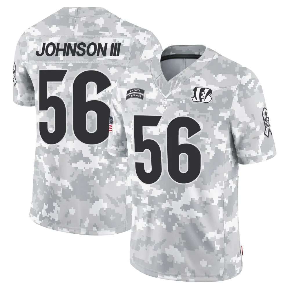 Youth Cincinnati Bengals Raymond Johnson Iii Nike 2024 Salute to Service Limited Arctic Camo Jersey Youth Cincinnati Bengals Raymond Johnson Iii Nike 2024 Salute to Service Limited Arctic Camo Jersey
