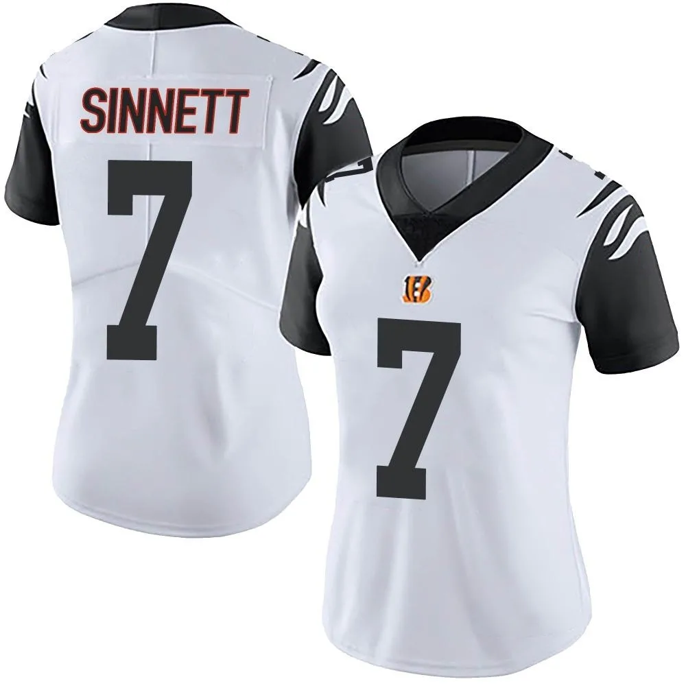 Women's Cincinnati Bengals Reid Sinnett Nike Color Rush Vapor Untouchable Limited White Jersey Women's Cincinnati Bengals Reid Sinnett Nike Color Rush Vapor Untouchable Limited White Jersey