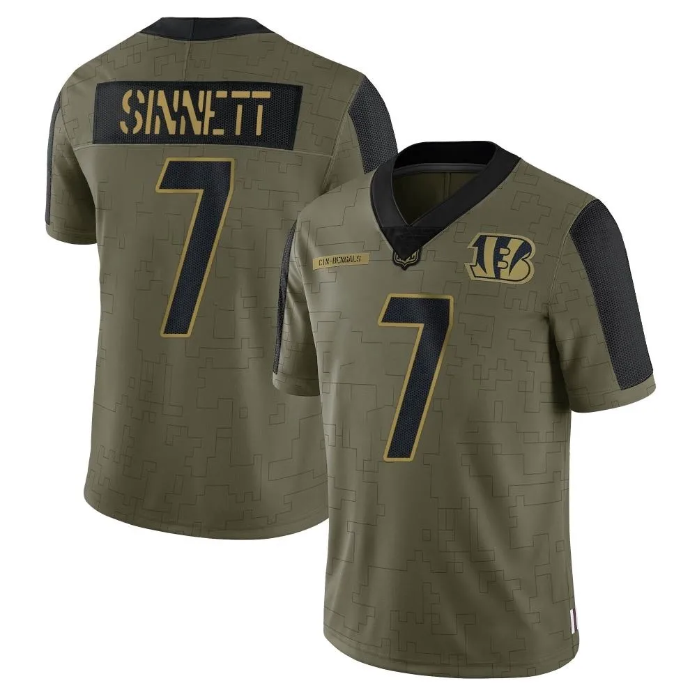 Youth Cincinnati Bengals Reid Sinnett Nike 2021 Salute To Service Limited Olive Jersey Youth Cincinnati Bengals Reid Sinnett Nike 2021 Salute To Service Limited Olive Jersey