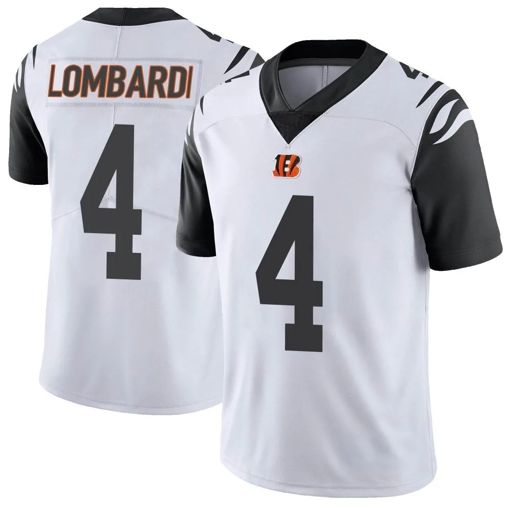 Men's Cincinnati Bengals Rocky Lombardi Nike Color Rush Vapor Untouchable Limited White Jersey Men's Cincinnati Bengals Rocky Lombardi Nike Color Rush Vapor Untouchable Limited White Jersey