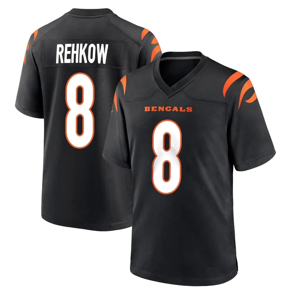 Men's Cincinnati Bengals Ryan Rehkow Nike Team Color Game Black Jersey Men's Cincinnati Bengals Ryan Rehkow Nike Team Color Game Black Jersey