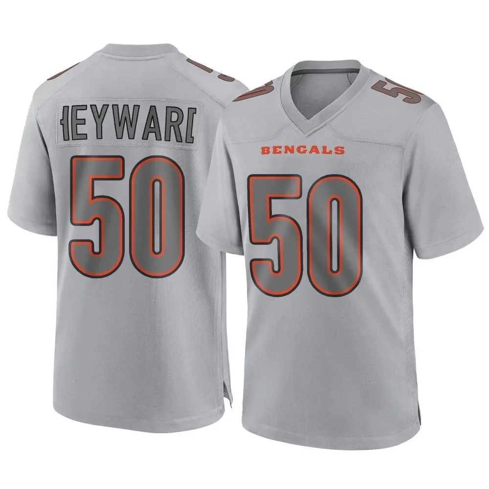 Men's Cincinnati Bengals Shaka Heyward Nike Atmosphere Fashion Game Gray Jersey Men's Cincinnati Bengals Shaka Heyward Nike Atmosphere Fashion Game Gray Jersey