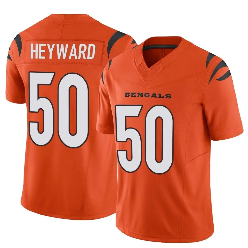 Men's Cincinnati Bengals Shaka Heyward Nike Vapor F.U.S.E. Limited Orange Jersey Men's Cincinnati Bengals Shaka Heyward Nike Vapor F.U.S.E. Limited Orange Jersey