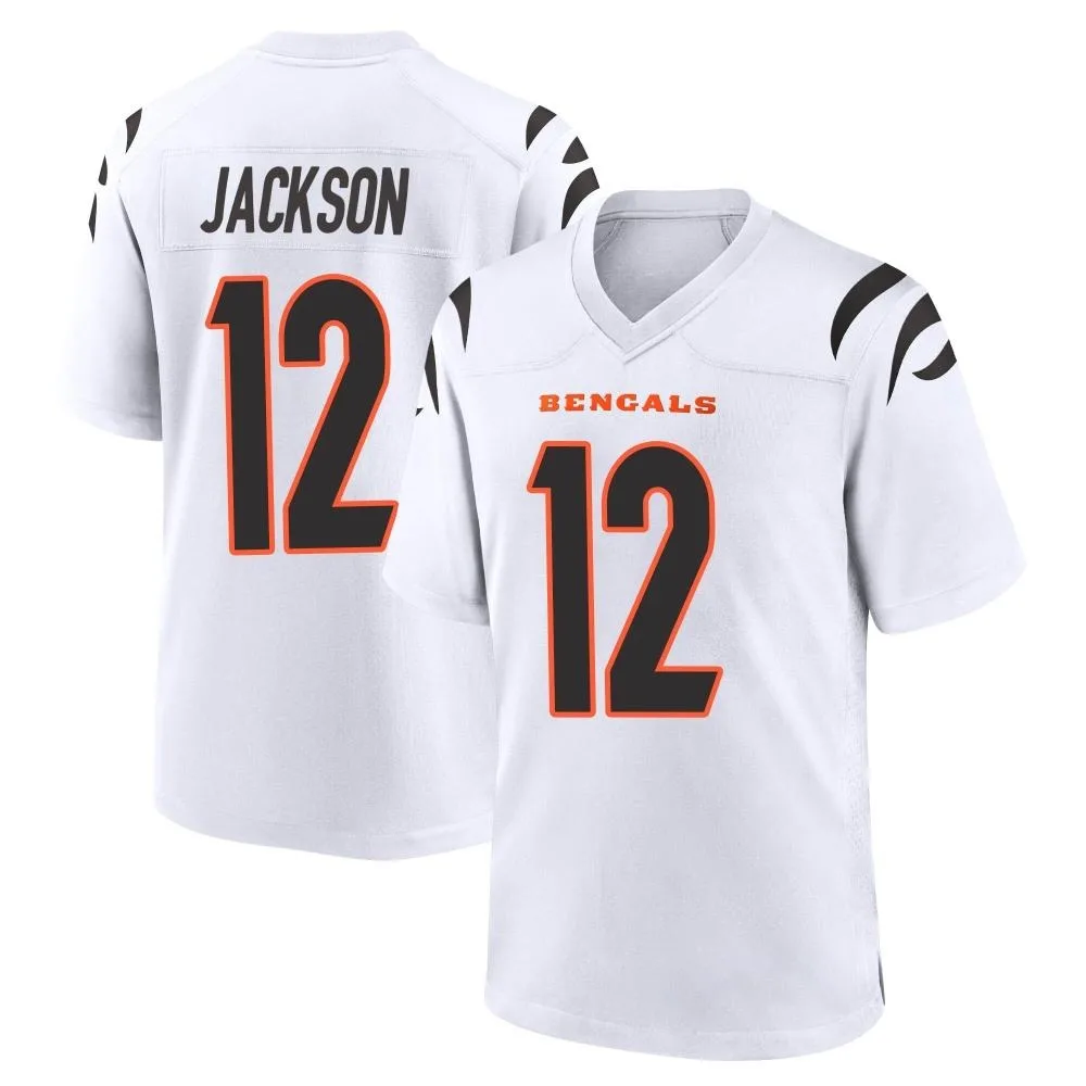 Men's Cincinnati Bengals Shedrick Jackson Nike Game White Jersey Men's Cincinnati Bengals Shedrick Jackson Nike Game White Jersey