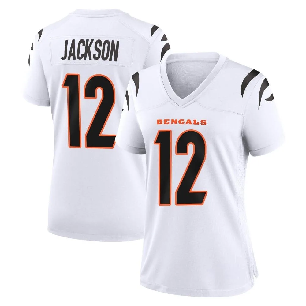 Women's Cincinnati Bengals Shedrick Jackson Nike Game White Jersey Women's Cincinnati Bengals Shedrick Jackson Nike Game White Jersey