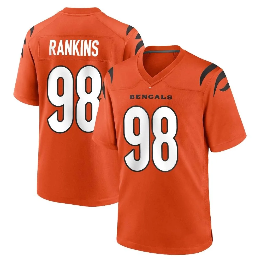 Men's Cincinnati Bengals Sheldon Rankins Nike Game Orange Jersey Men's Cincinnati Bengals Sheldon Rankins Nike Game Orange Jersey