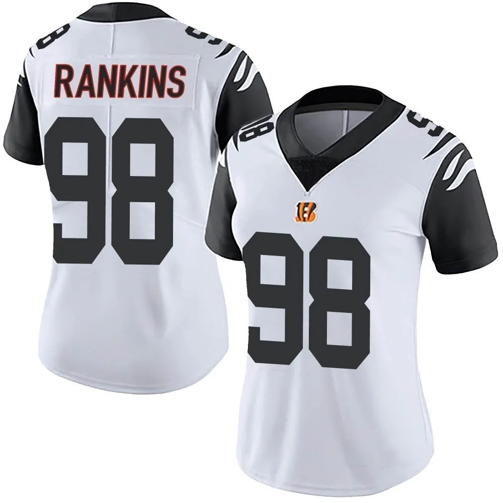 Women's Cincinnati Bengals Sheldon Rankins Nike Color Rush Vapor Untouchable Limited White Jersey Women's Cincinnati Bengals Sheldon Rankins Nike Color Rush Vapor Untouchable Limited White Jersey