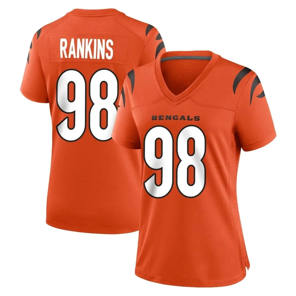 Women's Cincinnati Bengals Sheldon Rankins Nike Game Orange Jersey Women's Cincinnati Bengals Sheldon Rankins Nike Game Orange Jersey