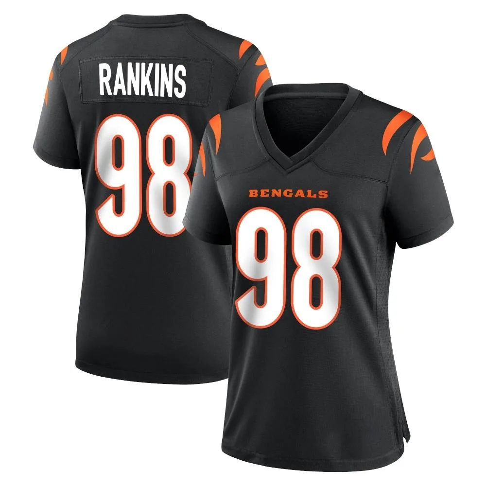 Women's Cincinnati Bengals Sheldon Rankins Nike Team Color Game Black Jersey Women's Cincinnati Bengals Sheldon Rankins Nike Team Color Game Black Jersey