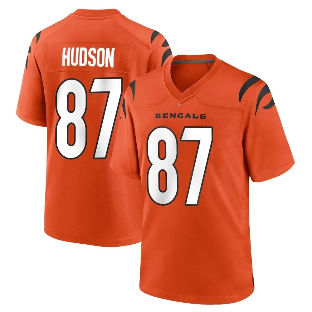 Men's Cincinnati Bengals Tanner Hudson Nike Game Orange Jersey Men's Cincinnati Bengals Tanner Hudson Nike Game Orange Jersey