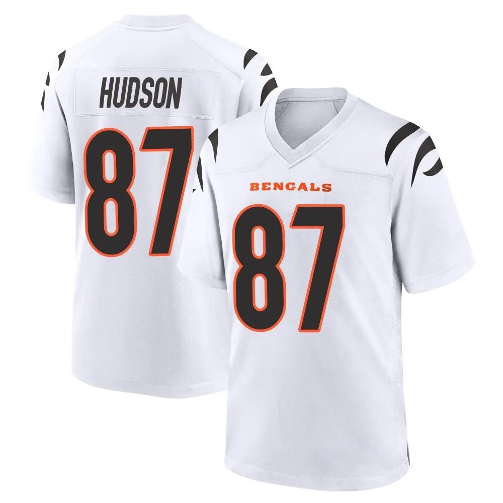 Men's Cincinnati Bengals Tanner Hudson Nike Game White Jersey Men's Cincinnati Bengals Tanner Hudson Nike Game White Jersey