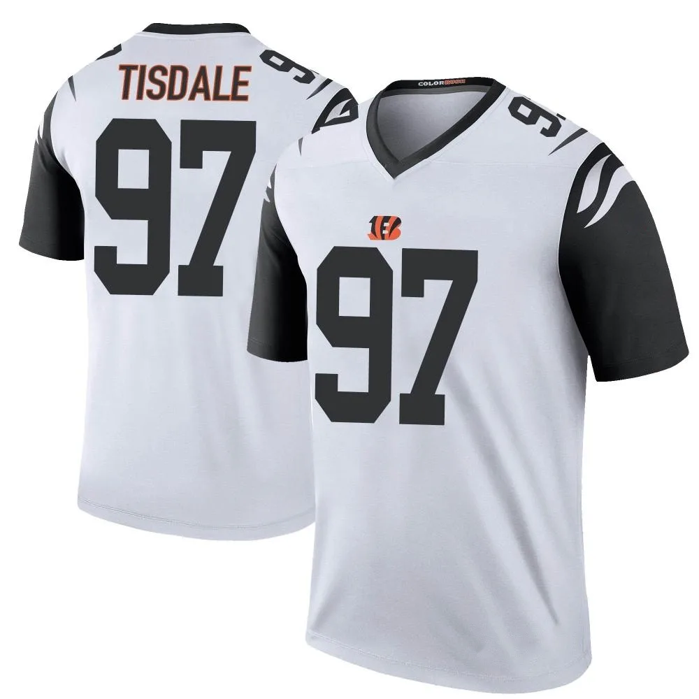 Men's Cincinnati Bengals Tariqious Tisdale Nike Color Rush Legend White Jersey Men's Cincinnati Bengals Tariqious Tisdale Nike Color Rush Legend White Jersey