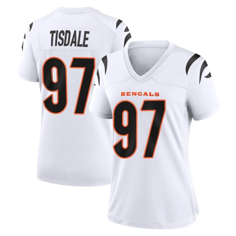 Women's Cincinnati Bengals Tariqious Tisdale Nike Game White Jersey Women's Cincinnati Bengals Tariqious Tisdale Nike Game White Jersey
