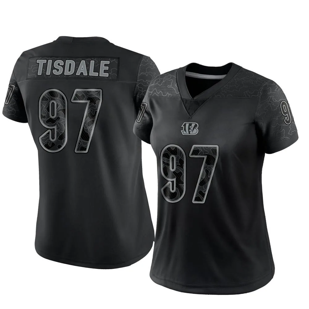Women's Cincinnati Bengals Tariqious Tisdale Nike Reflective Limited Black Jersey Women's Cincinnati Bengals Tariqious Tisdale Nike Reflective Limited Black Jersey