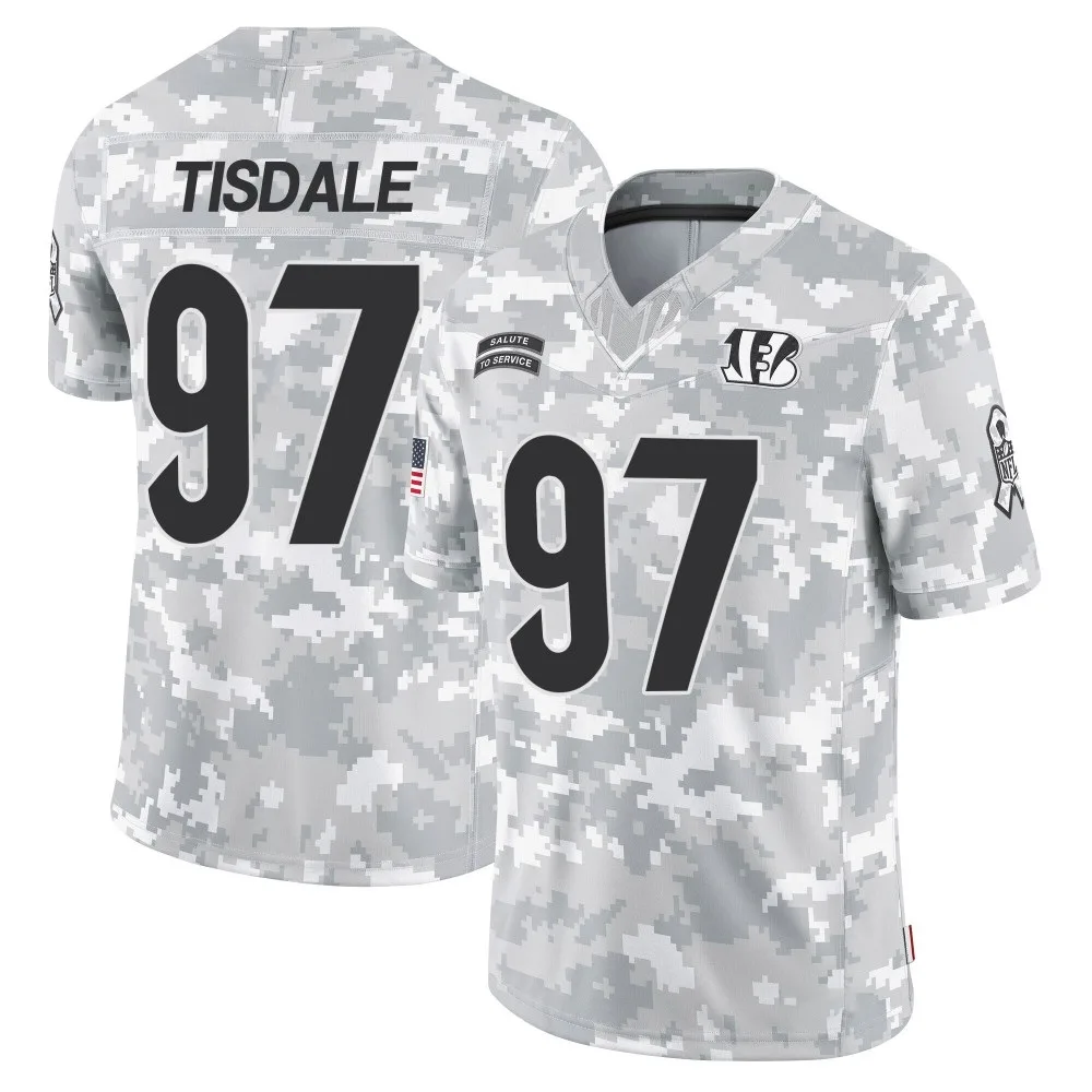 Youth Cincinnati Bengals Tariqious Tisdale Nike 2024 Salute to Service Limited Arctic Camo Jersey Youth Cincinnati Bengals Tariqious Tisdale Nike 2024 Salute to Service Limited Arctic Camo Jersey