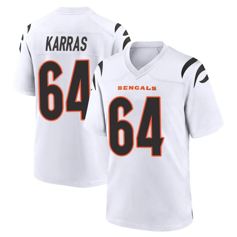 Men's Cincinnati Bengals Ted Karras Nike Game White Jersey Men's Cincinnati Bengals Ted Karras Nike Game White Jersey