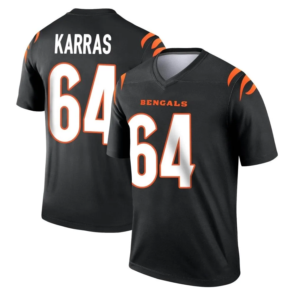 Men's Cincinnati Bengals Ted Karras Nike Legend Black Jersey Men's Cincinnati Bengals Ted Karras Nike Legend Black Jersey