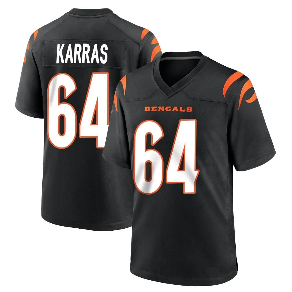 Men's Cincinnati Bengals Ted Karras Nike Team Color Game Black Jersey Men's Cincinnati Bengals Ted Karras Nike Team Color Game Black Jersey