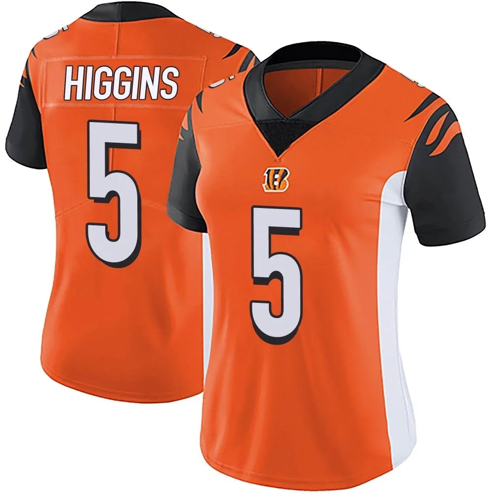 Women's Cincinnati Bengals Tee Higgins Nike Vapor Untouchable Limited Orange Jersey Women's Cincinnati Bengals Tee Higgins Nike Vapor Untouchable Limited Orange Jersey