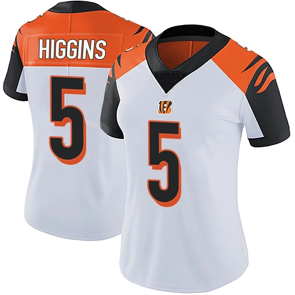 Women's Cincinnati Bengals Tee Higgins Nike Vapor Untouchable Limited White Jersey Women's Cincinnati Bengals Tee Higgins Nike Vapor Untouchable Limited White Jersey