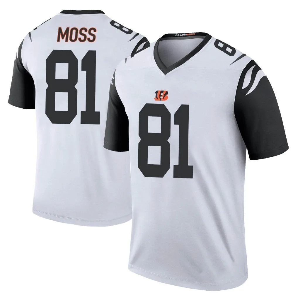 Men's Cincinnati Bengals Thaddeus Moss Nike Color Rush Legend White Jersey Men's Cincinnati Bengals Thaddeus Moss Nike Color Rush Legend White Jersey