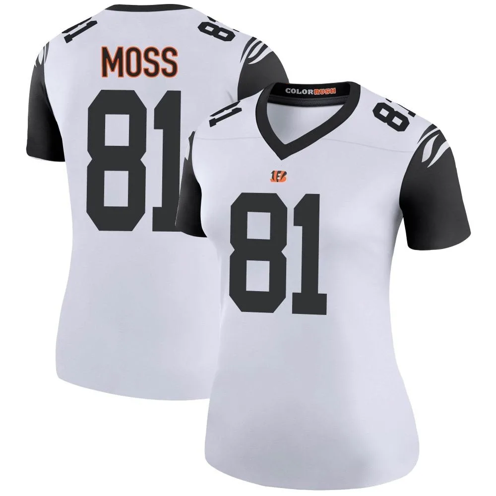 Women's Cincinnati Bengals Thaddeus Moss Nike Color Rush Legend White Jersey Women's Cincinnati Bengals Thaddeus Moss Nike Color Rush Legend White Jersey