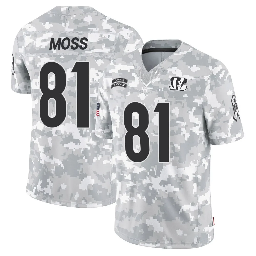 Youth Cincinnati Bengals Thaddeus Moss Nike 2024 Salute to Service Limited Arctic Camo Jersey Youth Cincinnati Bengals Thaddeus Moss Nike 2024 Salute to Service Limited Arctic Camo Jersey