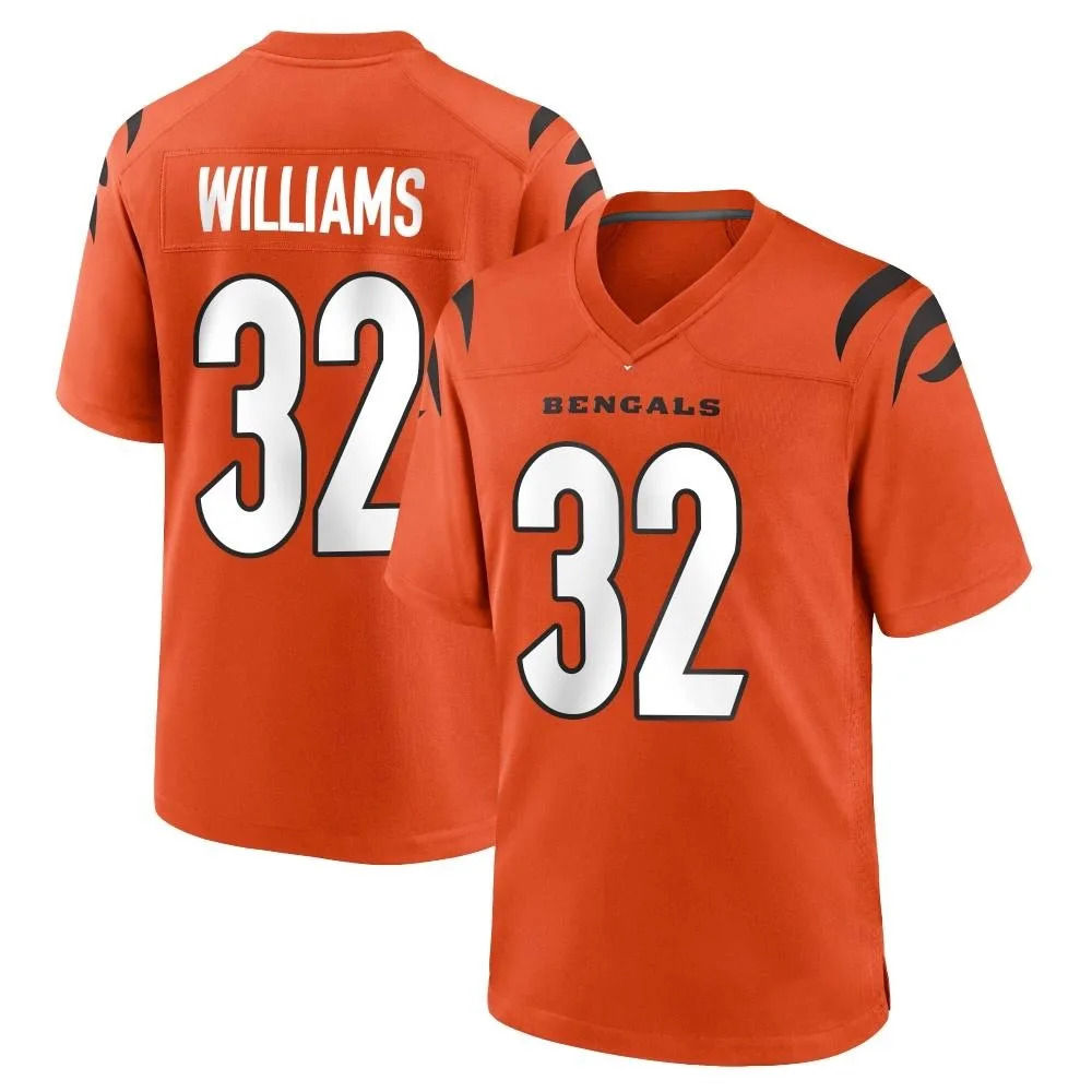 Men's Cincinnati Bengals Trayveon Williams Nike Game Orange Jersey Men's Cincinnati Bengals Trayveon Williams Nike Game Orange Jersey