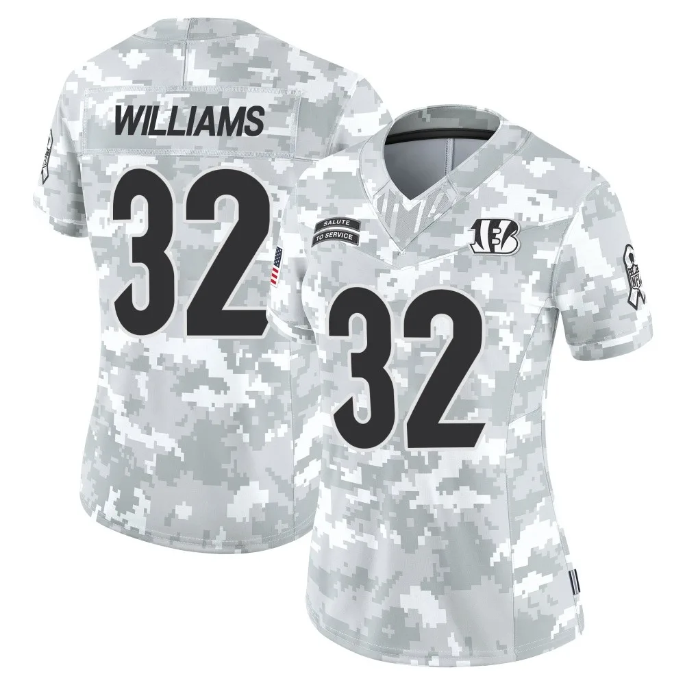 Women's Cincinnati Bengals Trayveon Williams Nike 2024 Salute to Service Limited Arctic Camo Jersey Women's Cincinnati Bengals Trayveon Williams Nike 2024 Salute to Service Limited Arctic Camo Jersey