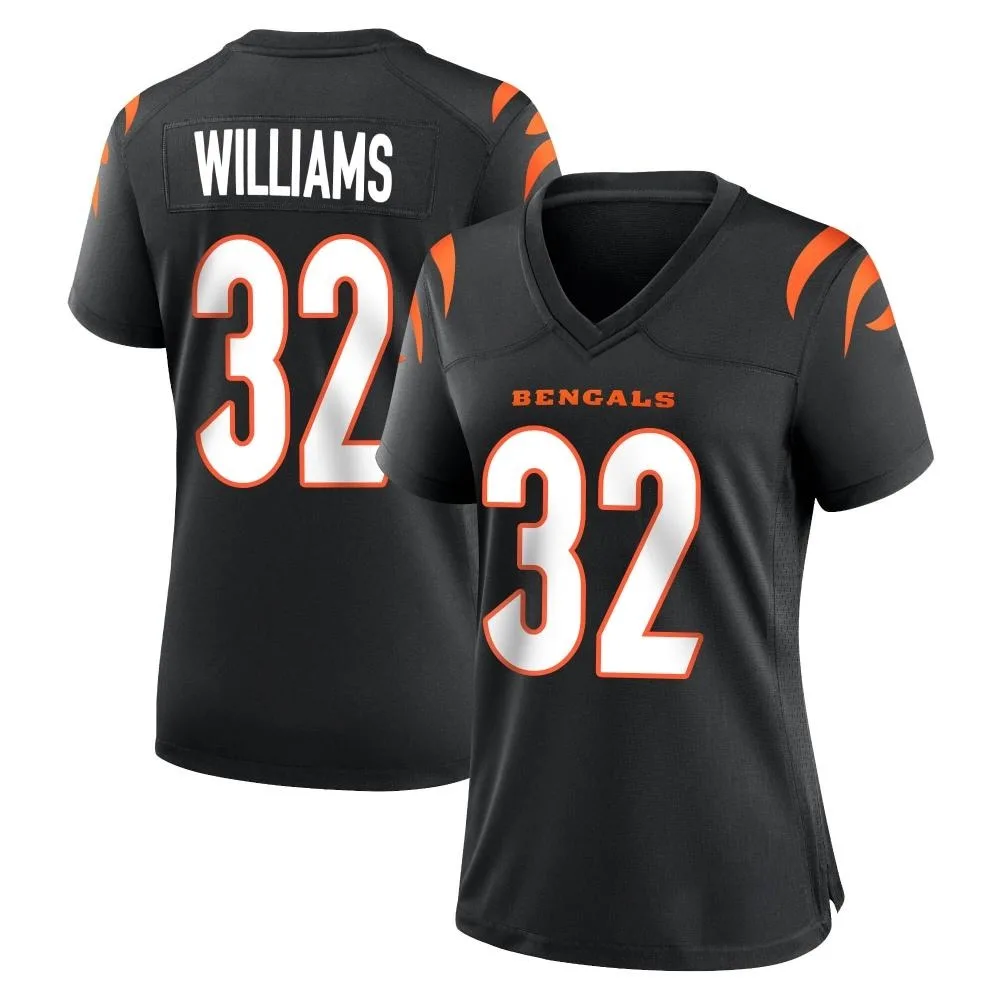 Women's Cincinnati Bengals Trayveon Williams Nike Team Color Game Black Jersey Women's Cincinnati Bengals Trayveon Williams Nike Team Color Game Black Jersey