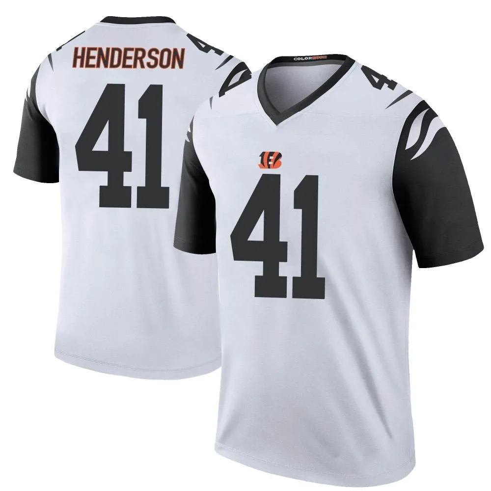 Men's Cincinnati Bengals Trayvon Henderson Nike Color Rush Legend White Jersey Men's Cincinnati Bengals Trayvon Henderson Nike Color Rush Legend White Jersey