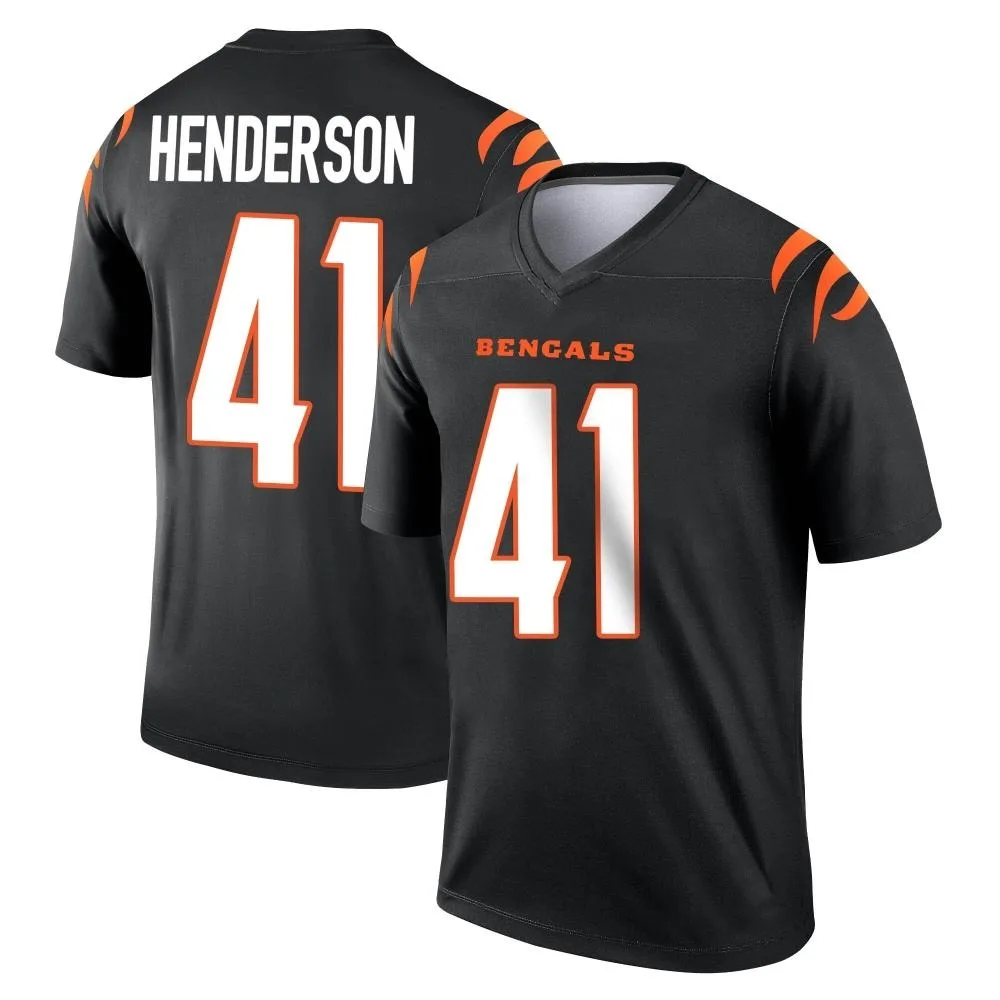 Men's Cincinnati Bengals Trayvon Henderson Nike Legend Black Jersey Men's Cincinnati Bengals Trayvon Henderson Nike Legend Black Jersey