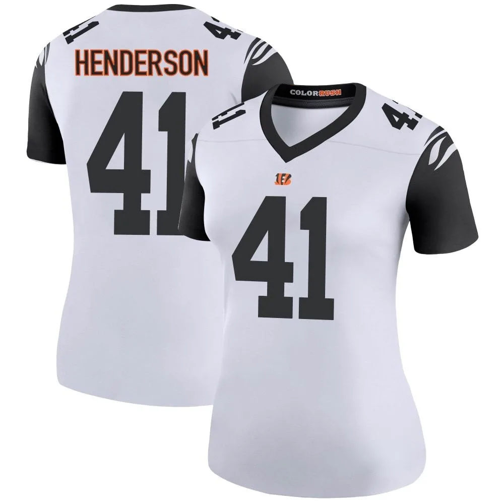 Women's Cincinnati Bengals Trayvon Henderson Nike Color Rush Legend White Jersey Women's Cincinnati Bengals Trayvon Henderson Nike Color Rush Legend White Jersey