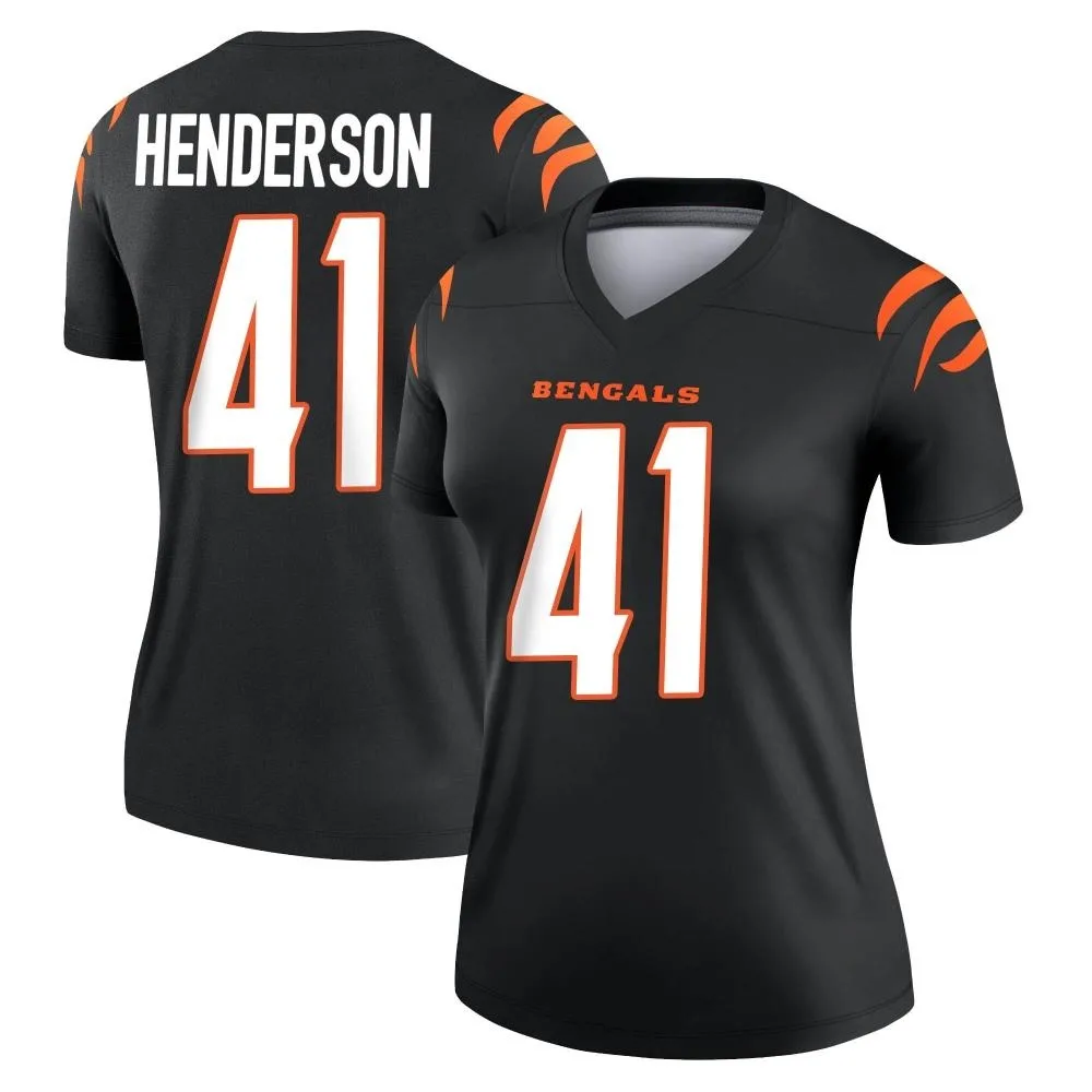 Women's Cincinnati Bengals Trayvon Henderson Nike Legend Black Jersey Women's Cincinnati Bengals Trayvon Henderson Nike Legend Black Jersey