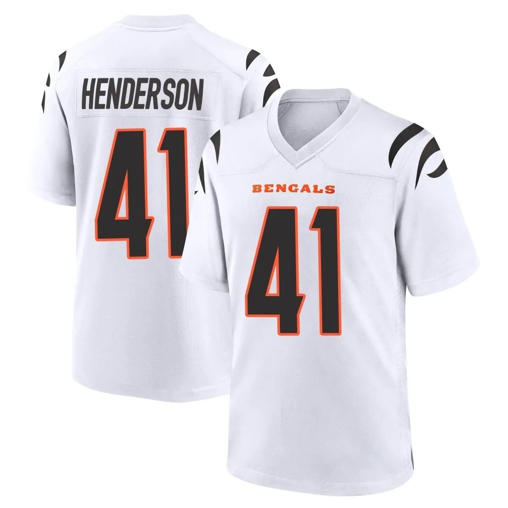 Youth Cincinnati Bengals Trayvon Henderson Nike Game White Jersey Youth Cincinnati Bengals Trayvon Henderson Nike Game White Jersey