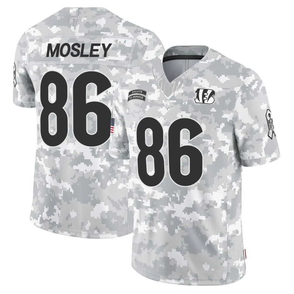 Men's Cincinnati Bengals Tre Mosley Nike 2024 Salute to Service Limited Arctic Camo Jersey Men's Cincinnati Bengals Tre Mosley Nike 2024 Salute to Service Limited Arctic Camo Jersey