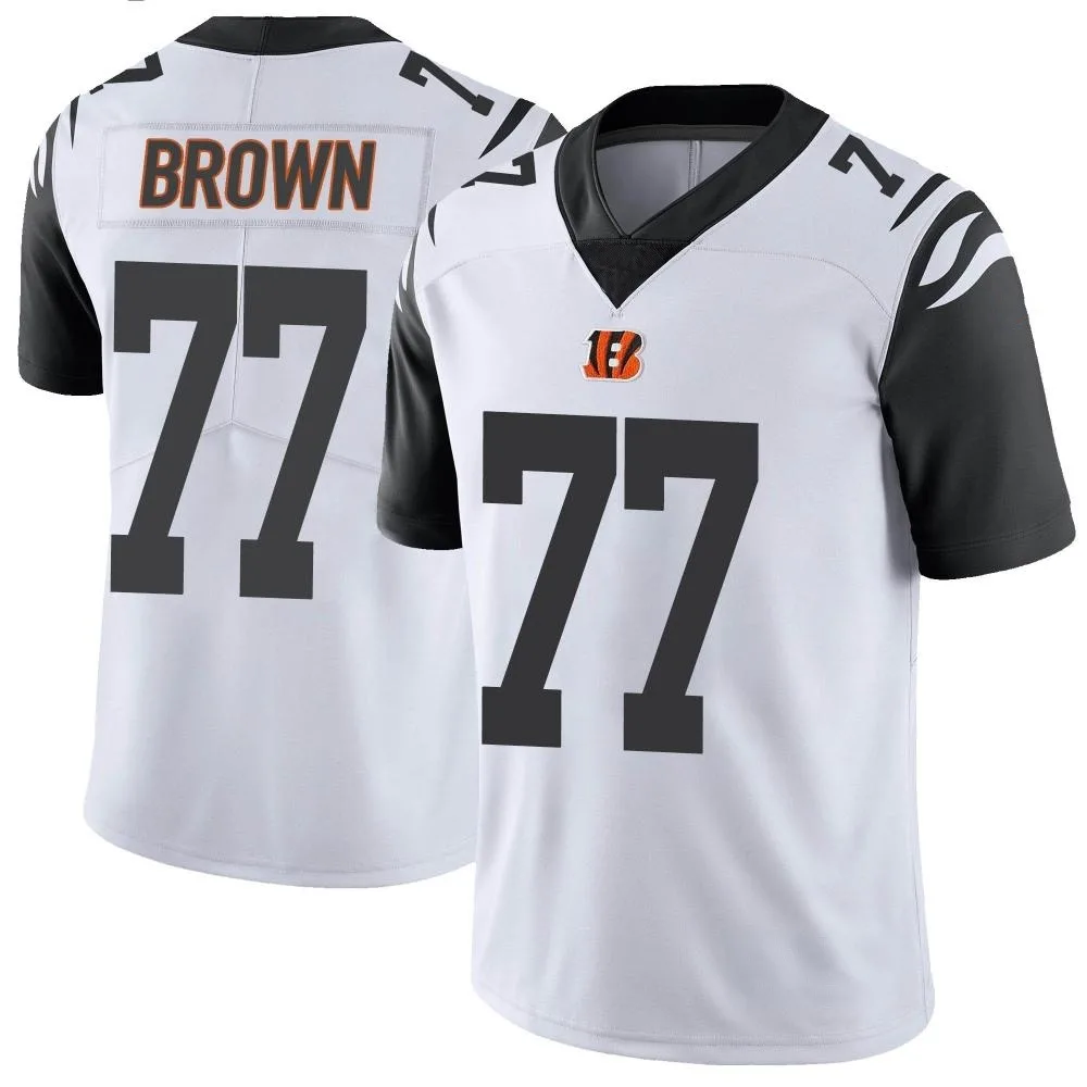 Men's Cincinnati Bengals Trent Brown Nike Color Rush Vapor Untouchable Limited White Jersey Men's Cincinnati Bengals Trent Brown Nike Color Rush Vapor Untouchable Limited White Jersey