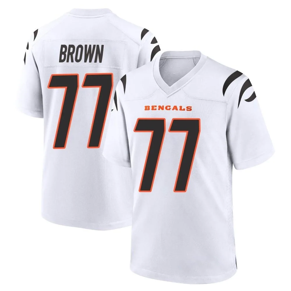 Men's Cincinnati Bengals Trent Brown Nike Game White Jersey Men's Cincinnati Bengals Trent Brown Nike Game White Jersey