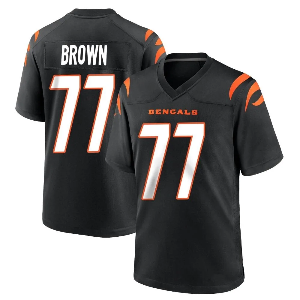 Men's Cincinnati Bengals Trent Brown Nike Team Color Game Black Jersey Men's Cincinnati Bengals Trent Brown Nike Team Color Game Black Jersey