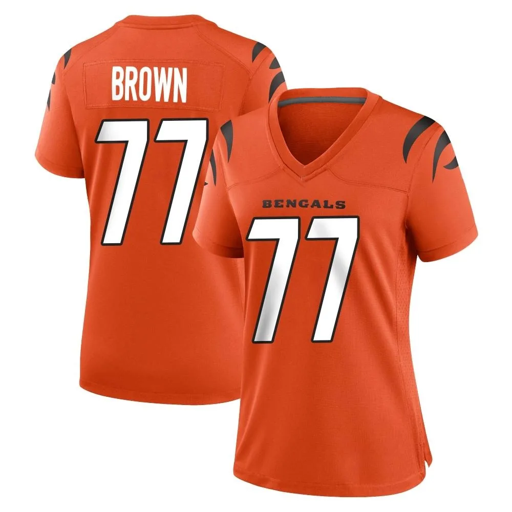 Women's Cincinnati Bengals Trent Brown Nike Game Orange Jersey Women's Cincinnati Bengals Trent Brown Nike Game Orange Jersey