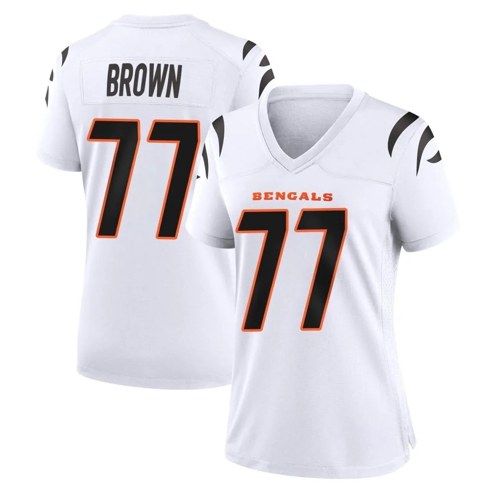 Women's Cincinnati Bengals Trent Brown Nike Game White Jersey Women's Cincinnati Bengals Trent Brown Nike Game White Jersey