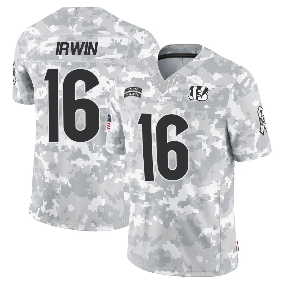 Men's Cincinnati Bengals Trenton Irwin Nike 2024 Salute to Service Limited Arctic Camo Jersey Men's Cincinnati Bengals Trenton Irwin Nike 2024 Salute to Service Limited Arctic Camo Jersey